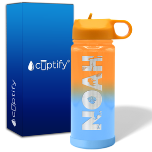 Personalized Water Bottles for Kids with Name on 18oz Wide Mouth