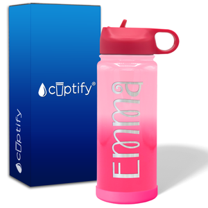 Personalized Water Bottles for Kids with Name on 18oz Wide Mouth