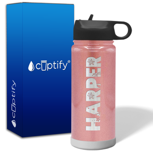 Personalized Water Bottles for Kids with Name on 18oz Wide Mouth