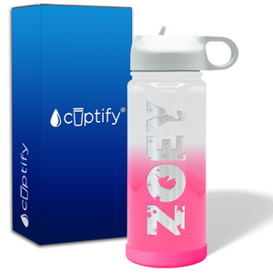 Personalized Water Bottles for Kids with Name on 18oz Wide Mouth