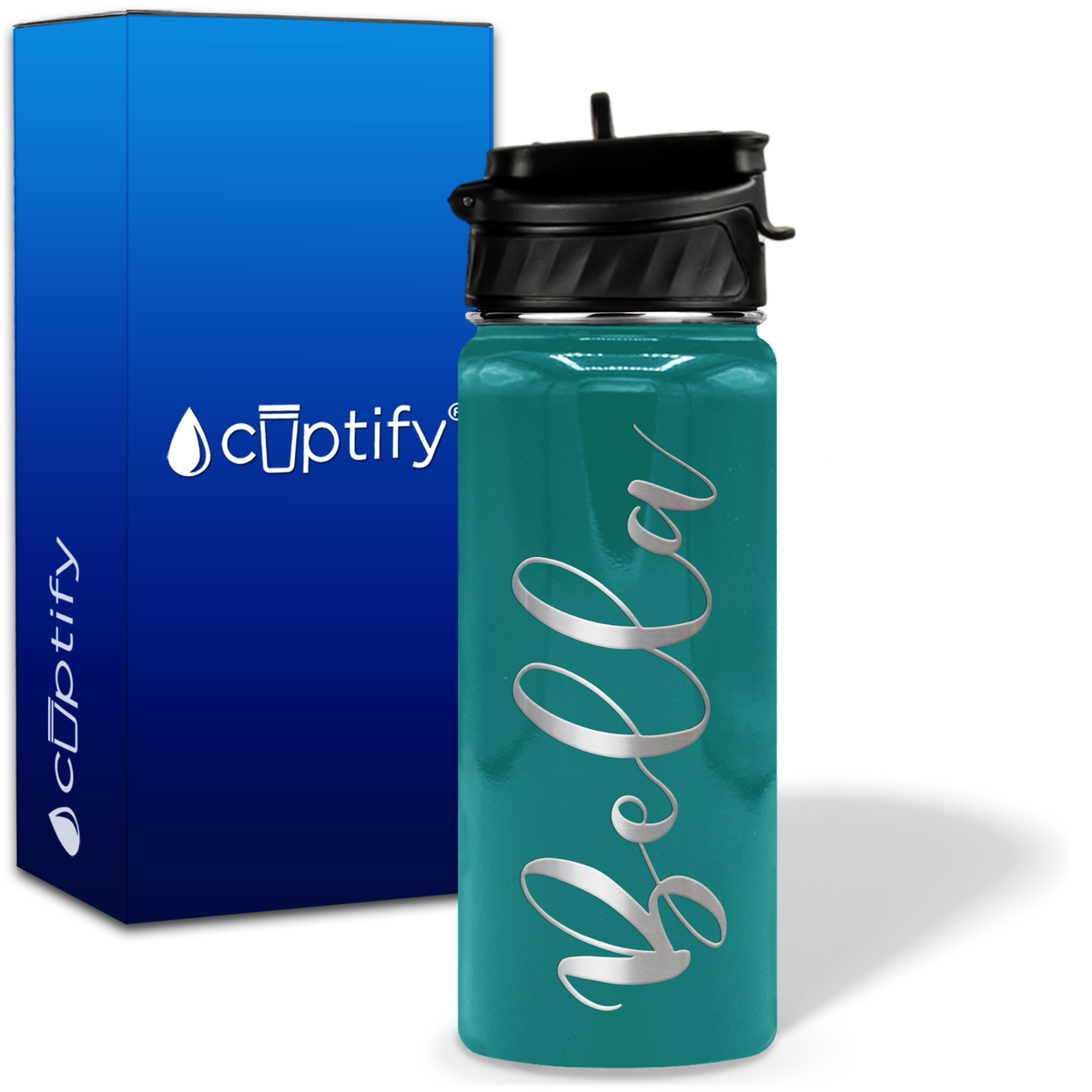 Personalized Bella Style on 18oz Water Bottle
