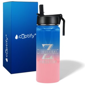 Personalized Initial Block on 18oz Wide Mouth Bottle