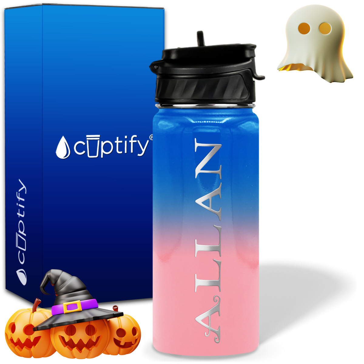 Personalized Eerie Halloween on 18oz Water Bottle