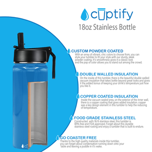 Baby Blue 18oz Water Bottle