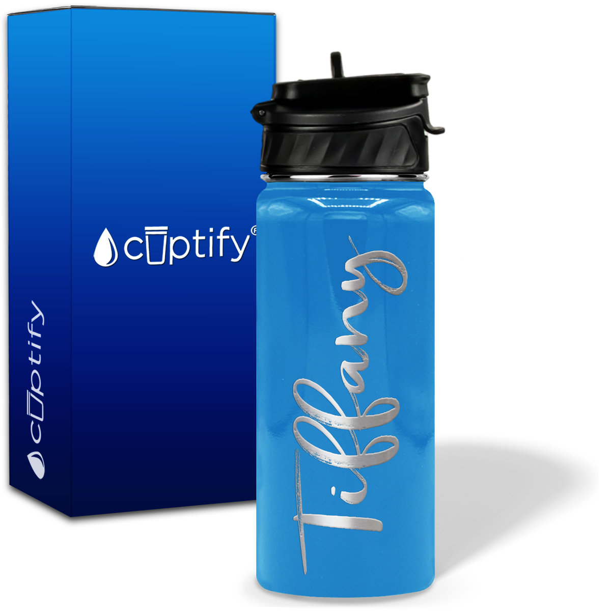 Personalized Tiffany Style on 18oz Water Bottle