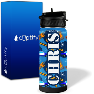 Personalized Police 18oz Wide Mouth Kids Water Bottle