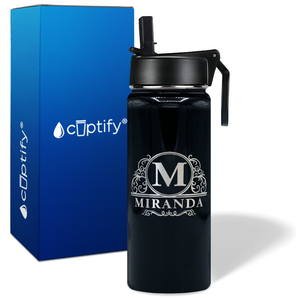 Personalized Elaborate Circle on 18oz Wide Mouth Bottle