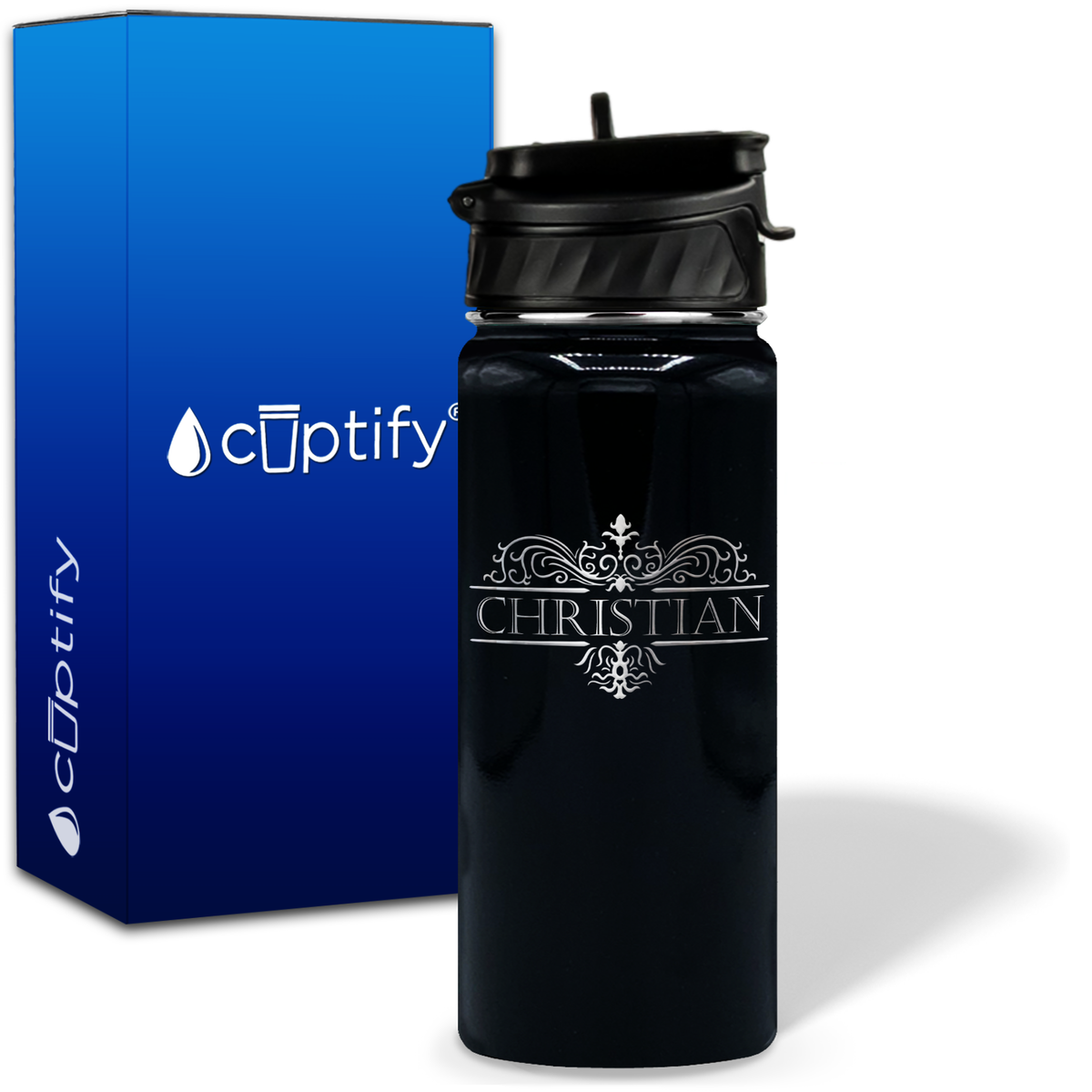 Personalized Vestige Design on 18oz Water Bottle