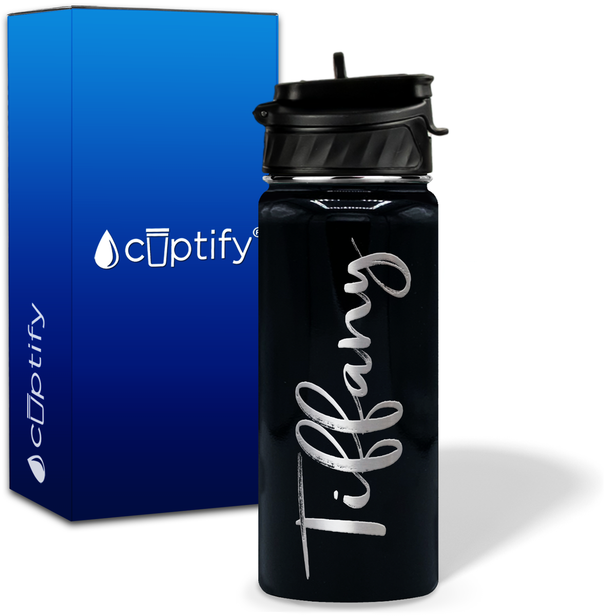 Personalized Tiffany Style on 18oz Water Bottle