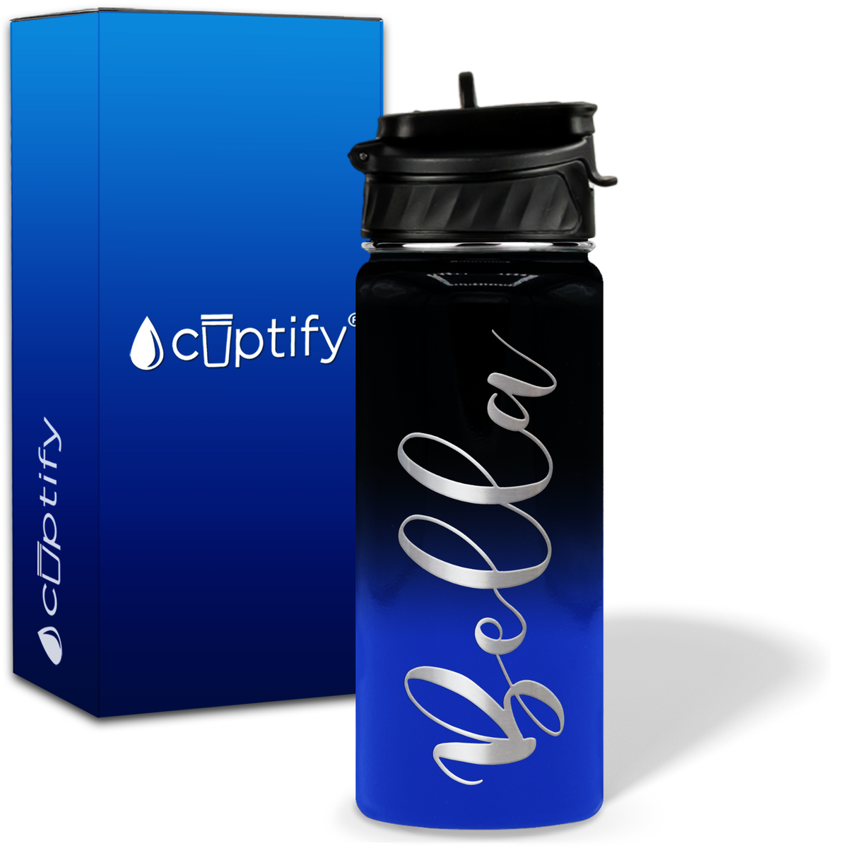Personalized Bella Style on 18oz Water Bottle