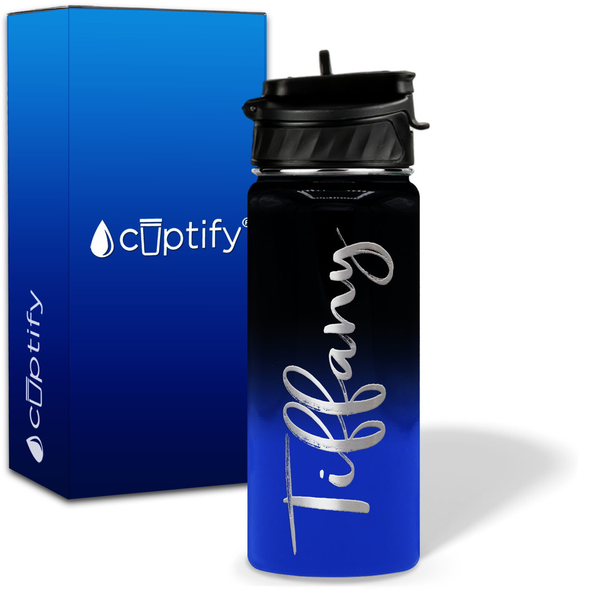 Personalized Tiffany Style on 18oz Water Bottle