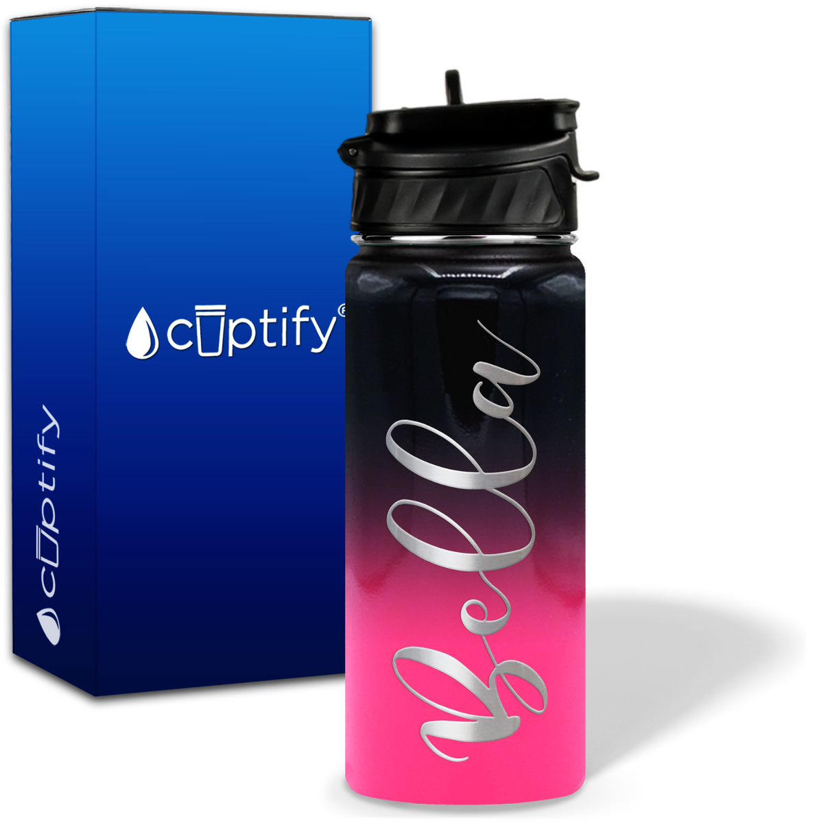 Personalized Bella Style on 18oz Water Bottle