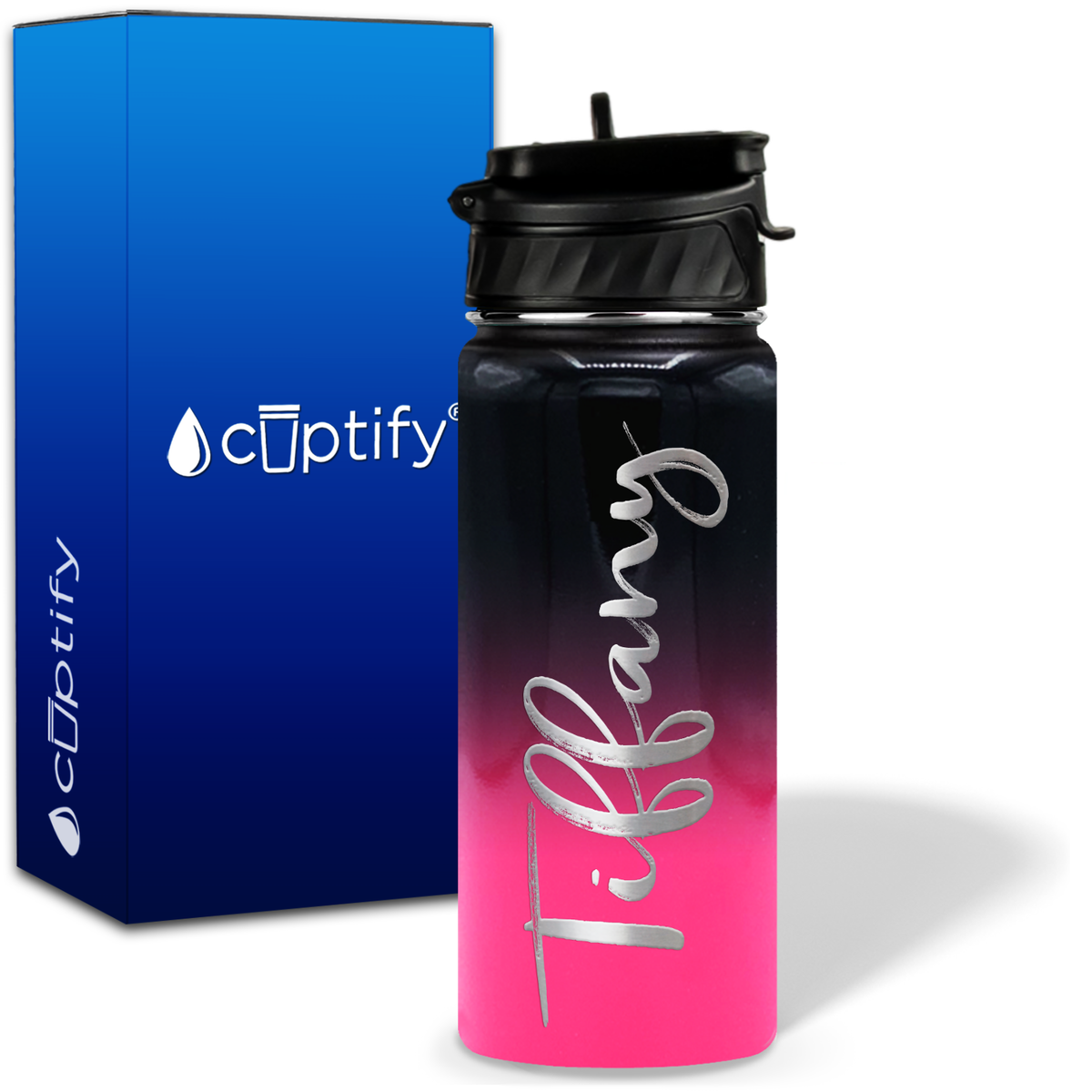 Personalized Tiffany Style on 18oz Water Bottle