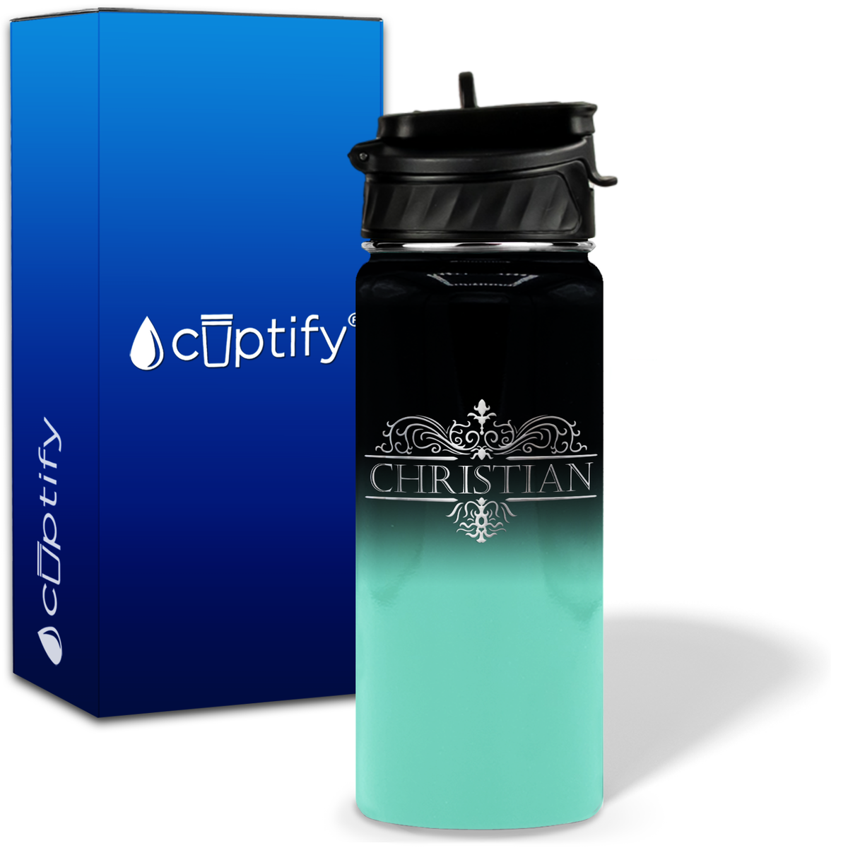 Personalized Vestige Design on 18oz Water Bottle