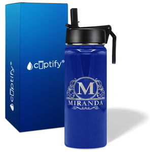 Personalized Elaborate Circle on 18oz Wide Mouth Bottle