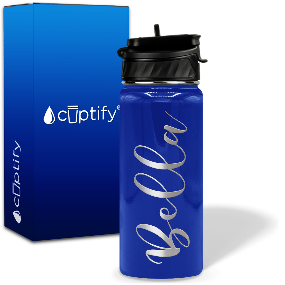 Personalized Bella Style on 18oz Water Bottle