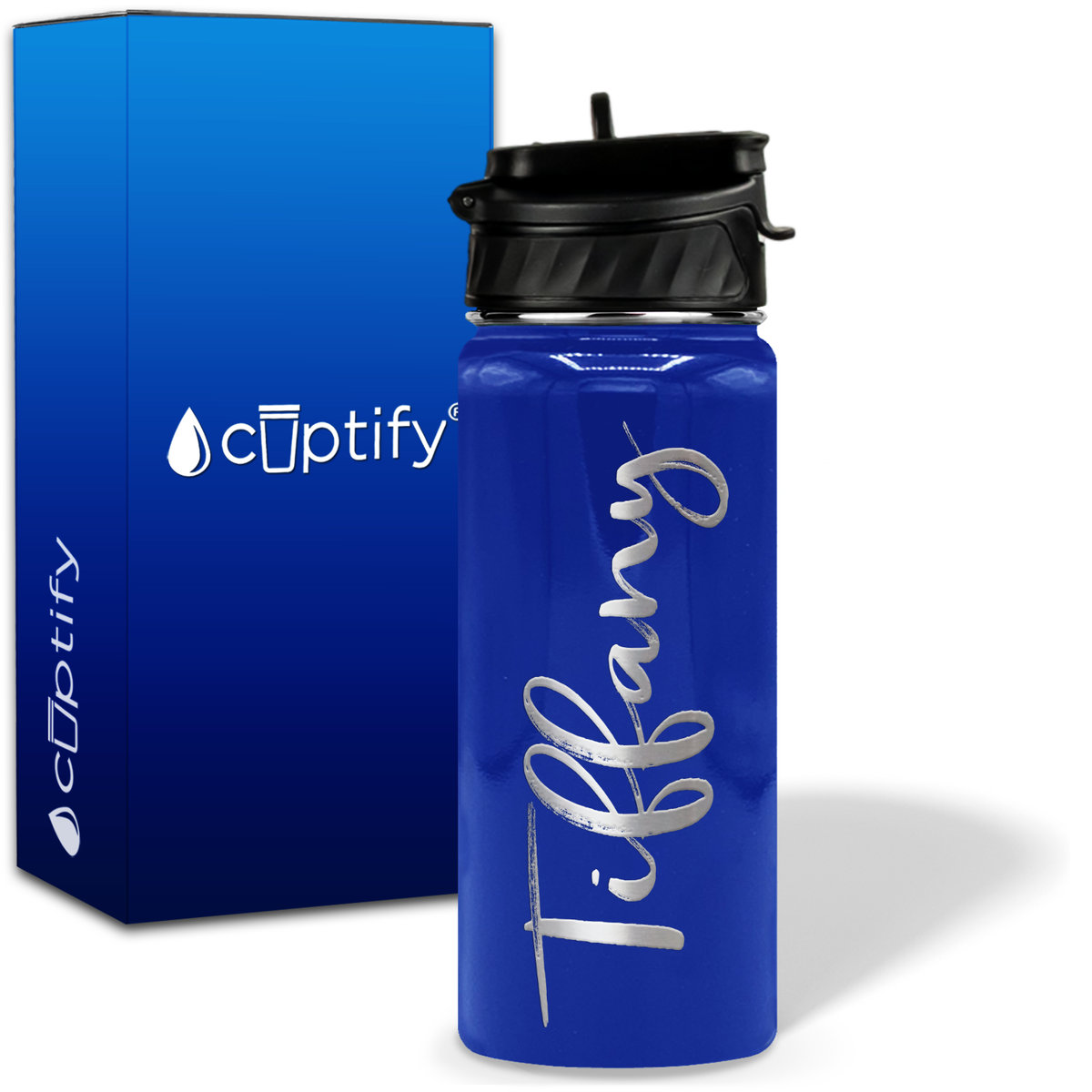 Personalized Tiffany Style on 18oz Water Bottle