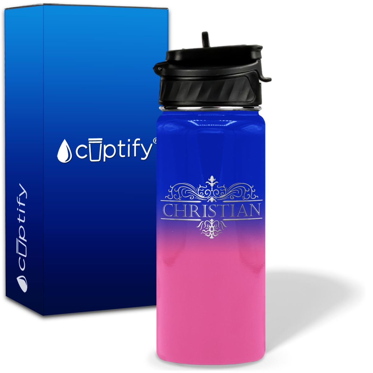 Personalized Vestige Design on 18oz Water Bottle