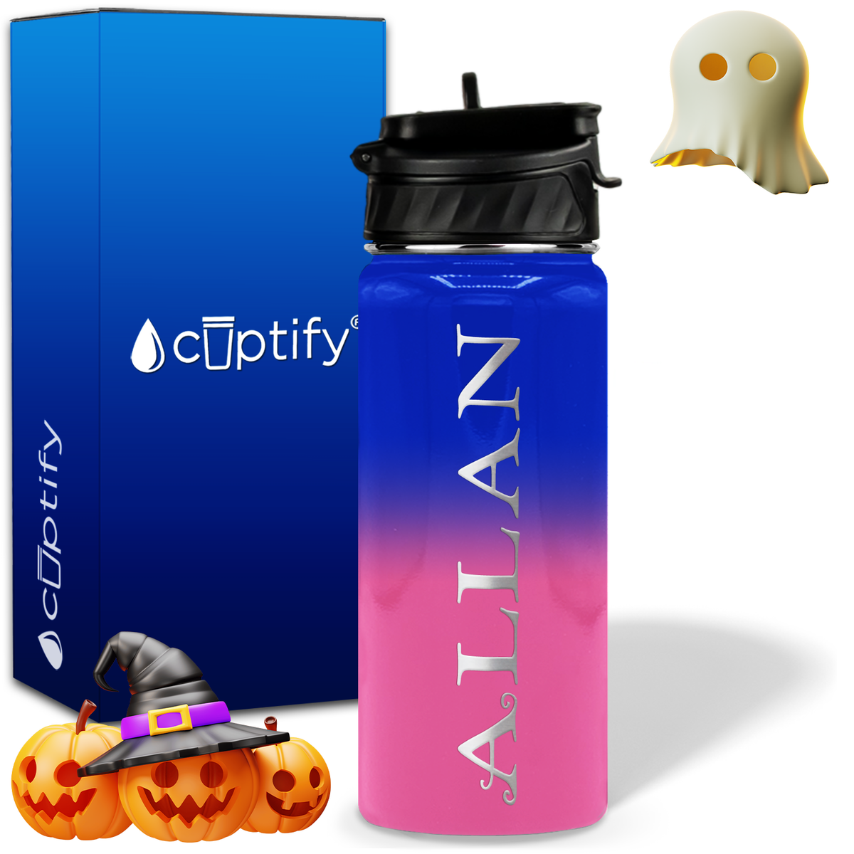 Personalized Eerie Halloween on 18oz Water Bottle