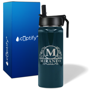 Personalized Elaborate Circle on 18oz Wide Mouth Bottle