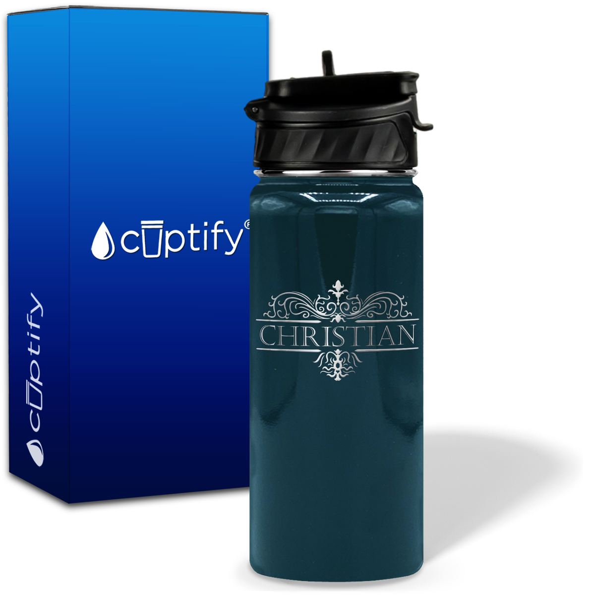 Personalized Vestige Design on 18oz Water Bottle