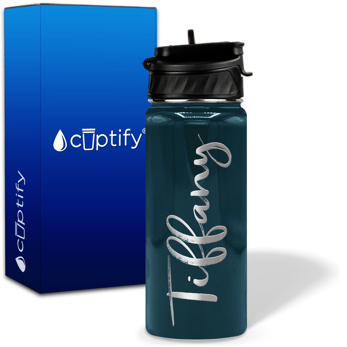 Personalized Tiffany Style on 18oz Water Bottle