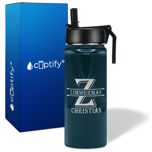 Personalized Initial Block on 18oz Wide Mouth Bottle
