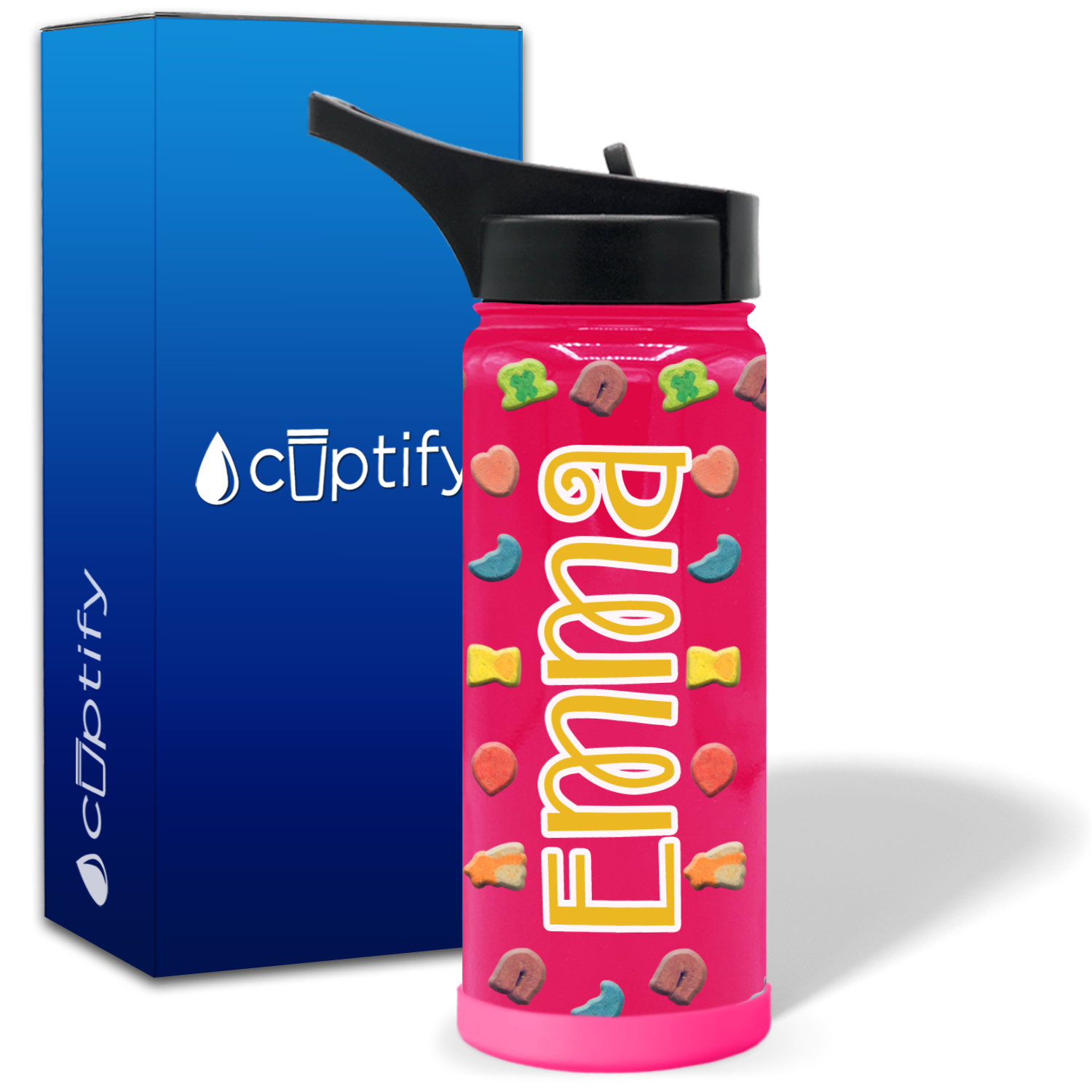 Personalized Cereal Marshmallows 18oz Wide Mouth Kids Water Bottle