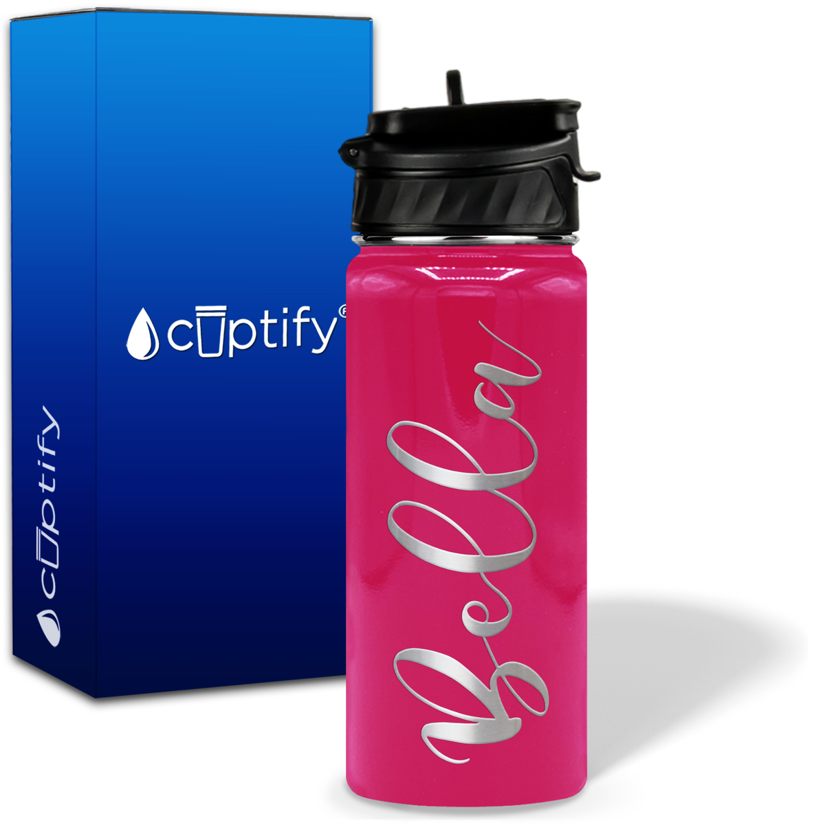 Personalized Bella Style on 18oz Water Bottle