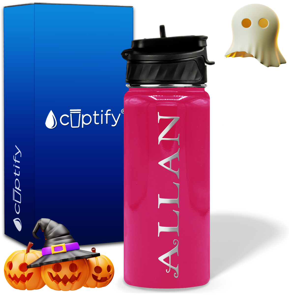 Personalized Eerie Halloween on 18oz Water Bottle