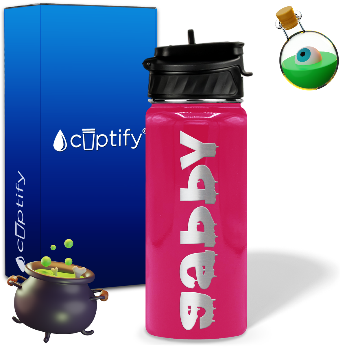 Haunted Halloween on 18oz Personalized Water Bottle