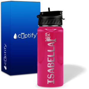 Personalized Mermaid with Name and Icon on 18oz Wide Mouth Kids Water Bottle