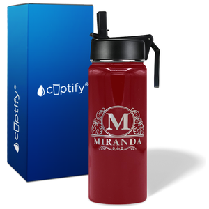 Personalized Elaborate Circle on 18oz Wide Mouth Bottle