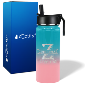 Personalized Initial Block on 18oz Wide Mouth Bottle