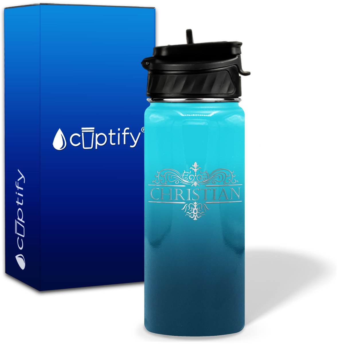Personalized Vestige Design on 18oz Water Bottle