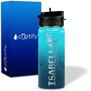 Personalized Mermaid with Name and Icon on 18oz Wide Mouth Kids Water Bottle