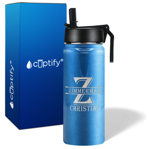 Personalized Initial Block on 18oz Wide Mouth Bottle
