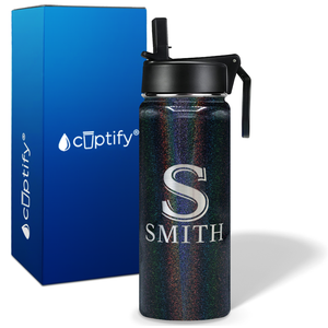 Personalized Monogram Initial and Name on 18oz Wide Mouth Bottle