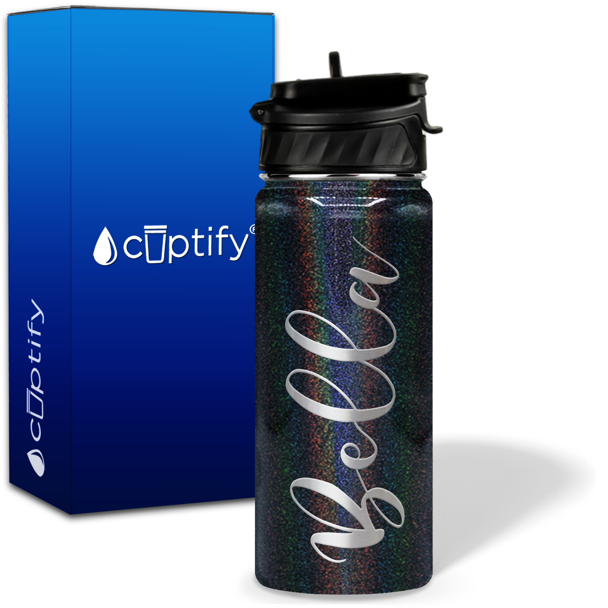 Personalized Bella Style on 18oz Water Bottle