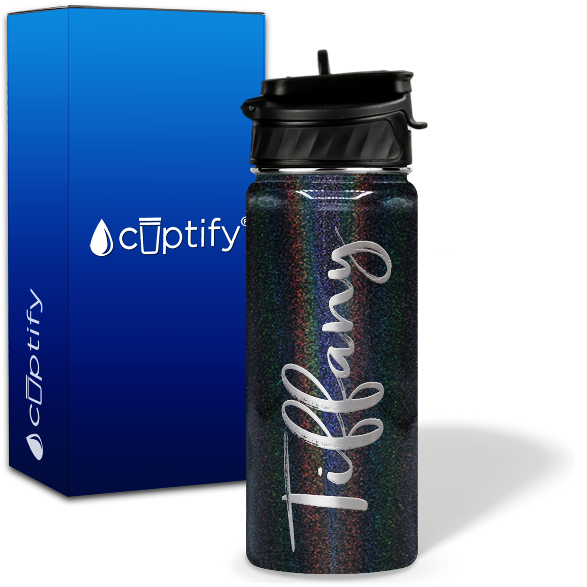 Personalized Tiffany Style on 18oz Water Bottle