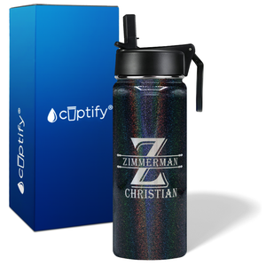 Personalized Initial Block on 18oz Wide Mouth Bottle