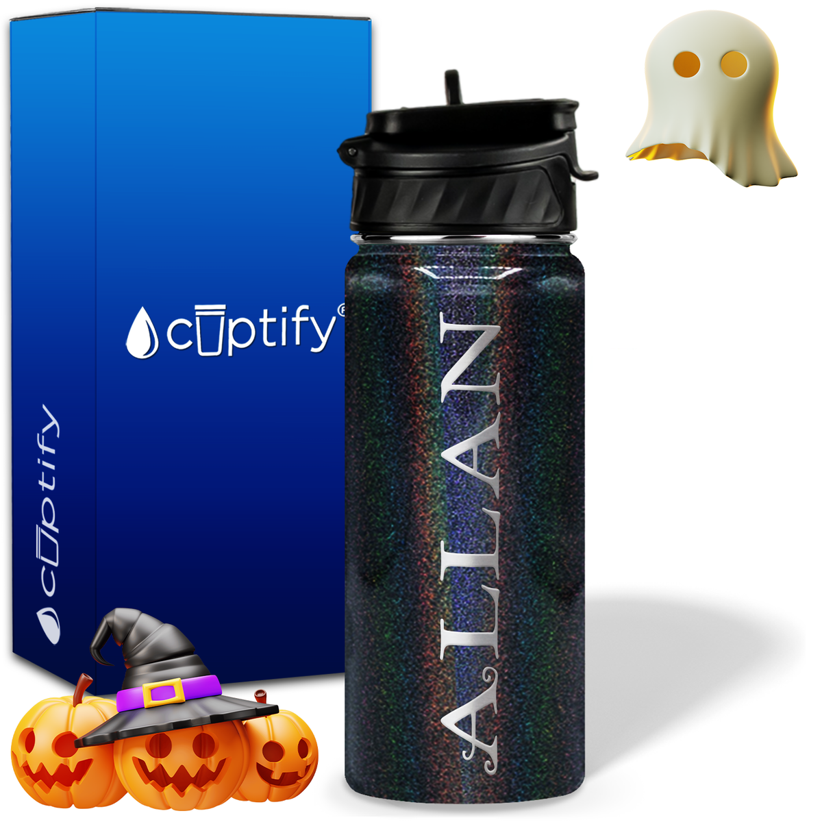 Personalized Eerie Halloween on 18oz Water Bottle