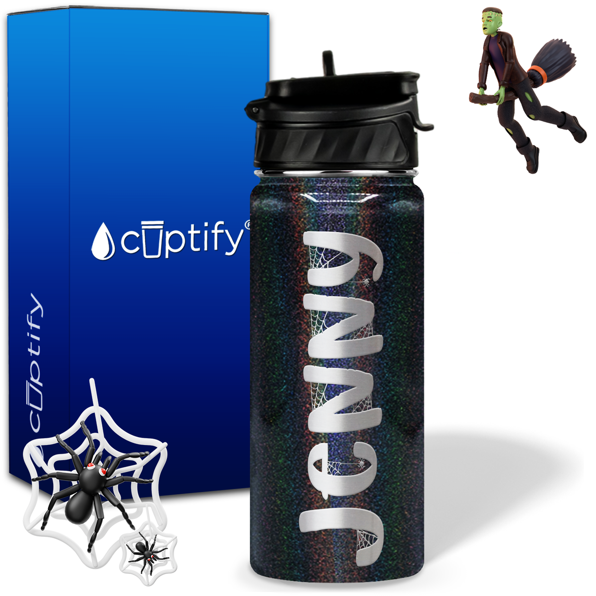 Personalized Spooky on 18oz Halloween Water Bottle