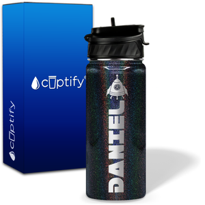 Personalized Space Ship with Name and Icon on 18oz Wide Mouth Kids Water Bottle