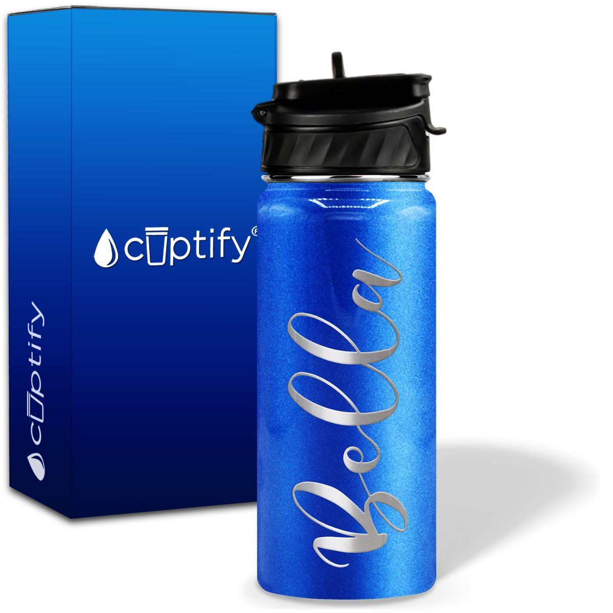 Personalized Bella Style on 18oz Water Bottle