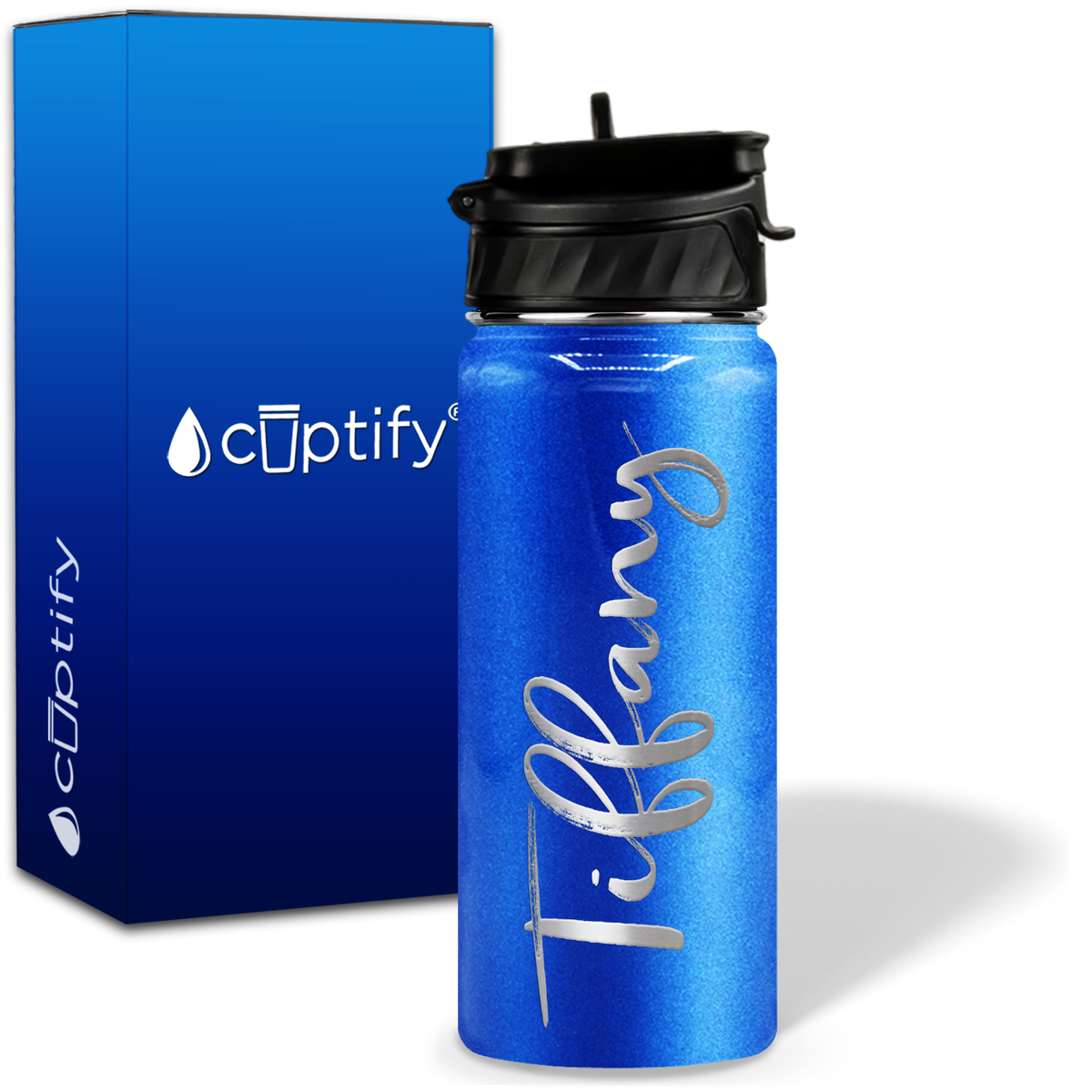 Personalized Tiffany Style on 18oz Water Bottle