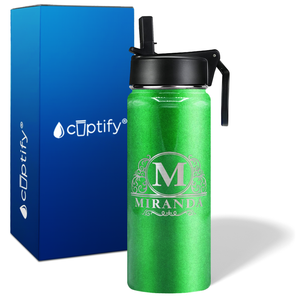 Personalized Elaborate Circle on 18oz Wide Mouth Bottle
