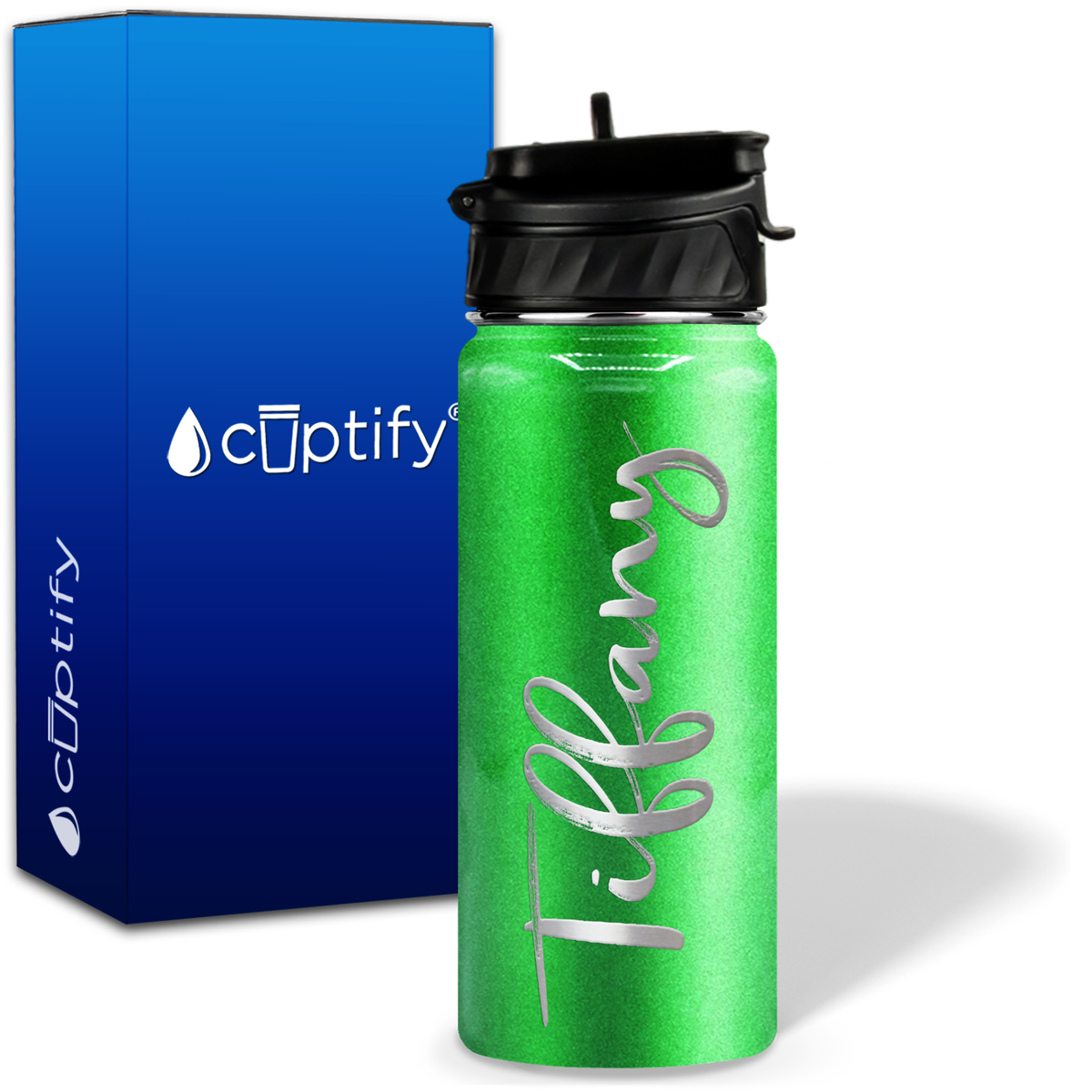 Personalized Tiffany Style on 18oz Water Bottle