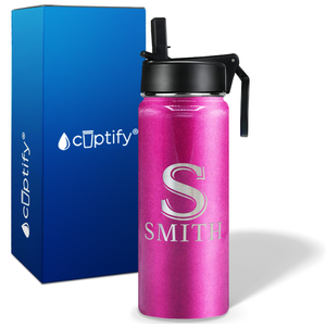 Personalized Monogram Initial and Name on 18oz Wide Mouth Bottle