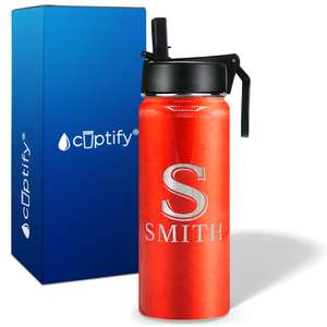 Personalized Monogram Initial and Name on 18oz Wide Mouth Bottle